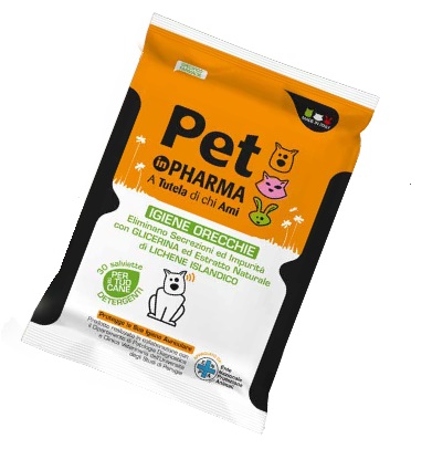 PET IN PHARMA SALVIETTINE ORECCHIE CANE 30 PEZZI - fitfarma.it