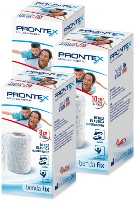 BENDA ELASTICA PRONTEX FIX AUTOFISSANTE 12 CM DI ALTEZZA PER4 METRI IN ESTENSIONE 1 PEZZO - fitfarma.it