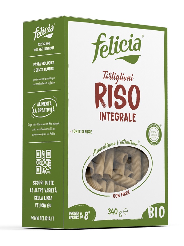 FELICIA BIO RISO INTEGRALE TORTIGLIONI 340 G - fitfarma.it