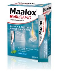 SOSPENSIONE ORALE MAALOX REFLURAPID 20 BUSTINE MONODOSE DA 10 ML - fitfarma.it