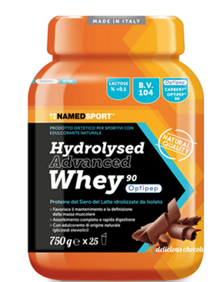 HYDROLYSED ADVANCED WHEY DELICIOUS CHOCOLATE BARATTOLO POLVERE ORALE 750 G - fitfarma.it