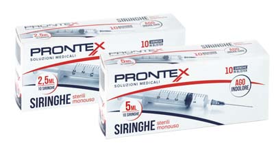 SIRINGA PRONTEX 2,5 ML AGO IND 10 PEZZI - fitfarma.it