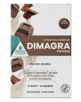 DIMAGRA PROTEIN CIOCCOLATO 10 BUSTE - fitfarma.it