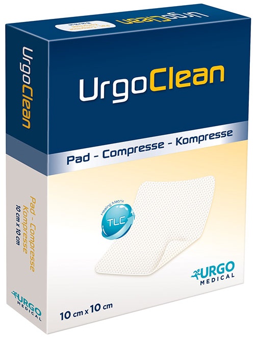 MEDICAZIONE TNT ASSORBENTE GELIFICANTE URGOCLEAN 10X10CM 10 PEZZI - fitfarma.it