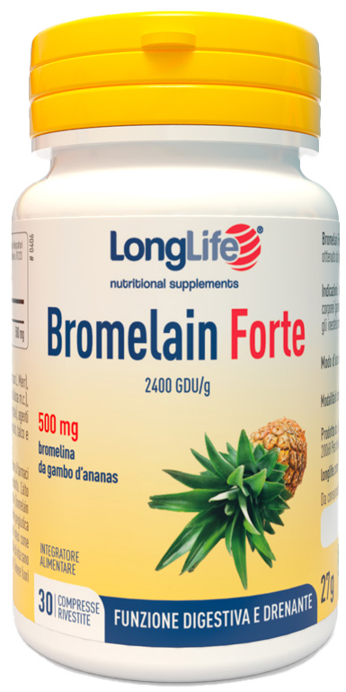 LONGLIFE BROMELAIN FORTE 30 COMPRESSE - fitfarma.it