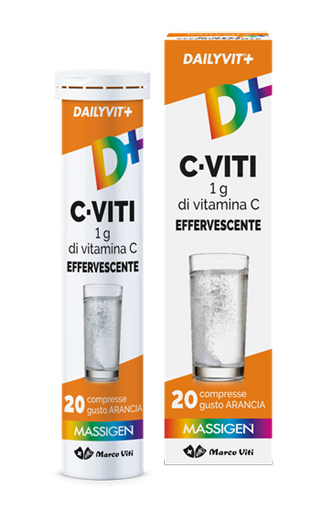 DAILYVIT+ C VITI 1G DI VITAMINA C EFFERVESCENTE 20 COMPRESSE - fitfarma.it
