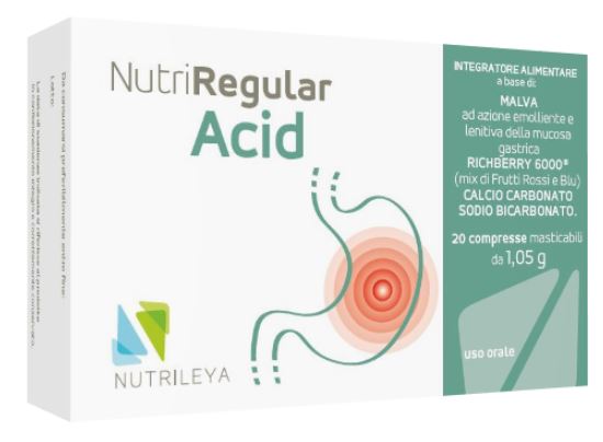 NUTRIREGULAR ACID 20 COMPRESSE MASTICABILI - fitfarma.it