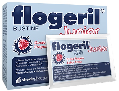 FLOGERIL JUNIOR FRAGOLA 20 BUSTINE - fitfarma.it