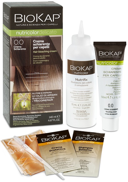 BIOKAP NUTRICOLOR 0,0 NEW CREMA SCHIARENTE TINTA TUBO + FLACONE - fitfarma.it
