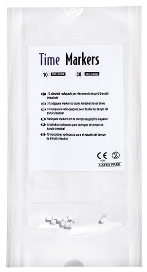 MARCATORE RADIOPACO IN GRANULI A BASE DI POLIPROPILENE FOOD GRADE E BARIO SOLFATO FU TIME-MARKERS PER RILEVAMENTO TEMPO DI TRANSITO INTESTINALE BUSTA DA 10 CILINDRETTI 20 PEZZI - fitfarma.it