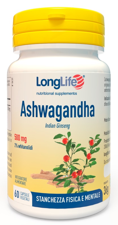 LONGLIFE ASHWAGANDHA 60 CAPSULE 500 MG - fitfarma.it