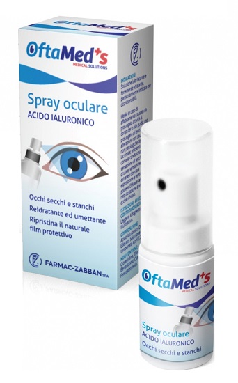 OFTAMED'S SPRAY CULARE OCCHI SECCHI E STANCHI ACIDO IALURONICO 10 ML - fitfarma.it