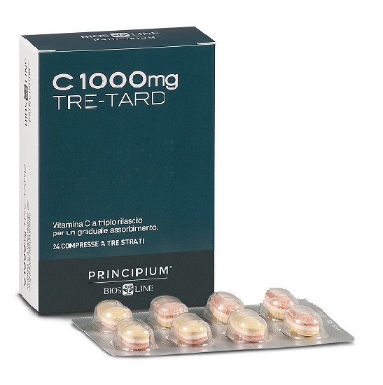 PRINCIPIUM C 1000 MG TRE-TARD 24 COMPRESSE A TRE STRATI - fitfarma.it