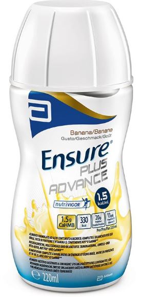 ENSURE PLUS ADVANCE BANANA 4 BOTTIGLIE DA 220 ML - fitfarma.it