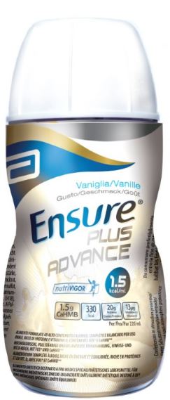 ENSURE PLUS ADVANCE VANIGLIA 4 BOTTIGLIE DA 220 ML - fitfarma.it
