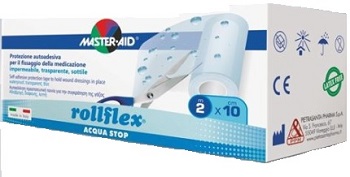 CEROTTO IMPERMEABILE PER FISSAGGIO MEDICAZIONI MASTER-AID ROLLFLEX A-STOP M 10X10 CM - fitfarma.it