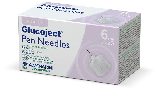 AGO PER PENNA DA INSULINA GLUCOJECT 6 MM GAUGE 32 100 PEZZI - fitfarma.it