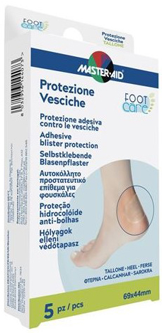 MASTER-AID FOOT CARE VESCICHE PROTEZIONE TALLONE 69X44 MM 5 PEZZI - fitfarma.it