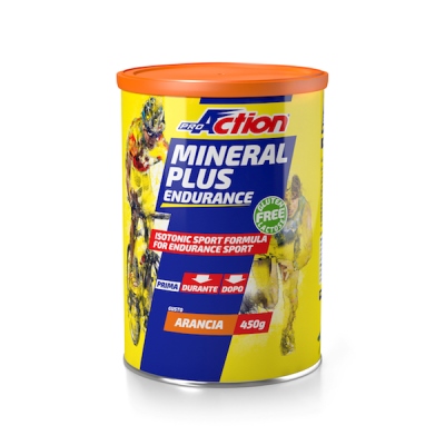 PROACTION MINERAL PLUS ENERGETICO E SALINO ISOTONICO ALL'ARANCIA 450 G - fitfarma.it
