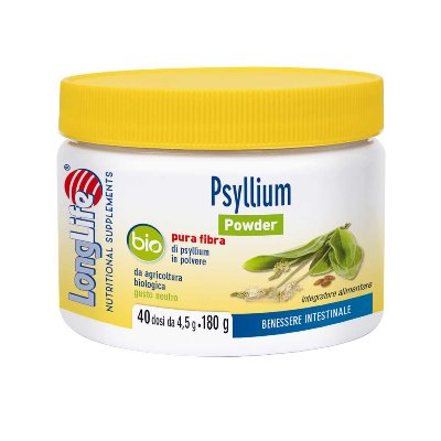 LONGLIFE PSYLLIUM POWDER BIO 180 G - fitfarma.it
