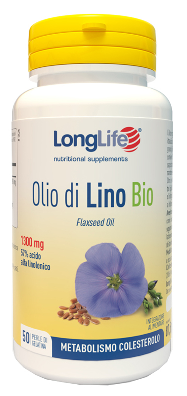 LONGLIFE OLIO DI LINO BIO 50 PERLE DI GELATINA - fitfarma.it