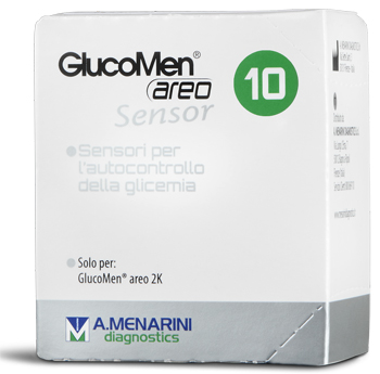 STRISCE GLUCOMEN AREO SENSOR PER ANALISI DEL GLUCOSIO 10 PEZZI - fitfarma.it