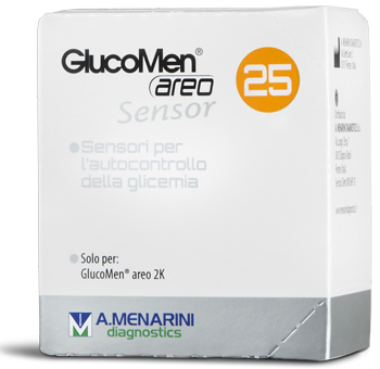 STRISCE MISURAZIONE GLICEMIA GLUCOMEN AREO SENSOR 25 PEZZI - fitfarma.it