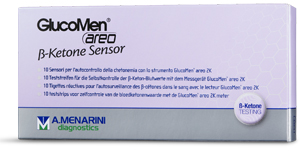 STRISCE MISURAZIONE CHETONEMIA GLUCOMEN AREO B-KETONE SENSOR 10 PEZZI - fitfarma.it