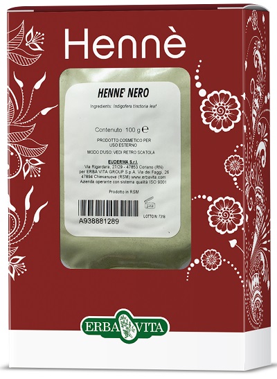 HENNE COLORANTE CAPELLI NERO 100 G - fitfarma.it