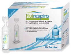 FLUIRESPIRA SOLUZIONE FISIOLOGICA STERILE 30 FLACONCINI MONODOSE DA 5ML - fitfarma.it