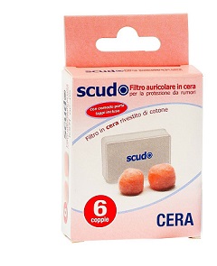 TAPPO AURICOLARE EARPLUG SCUDO IN CERA 6 COPPIE 12 PEZZI ARTICOLO 7EN081 - fitfarma.it