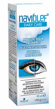 NAVIBLEF DAILY CARE SCHIUMA PER RIMOZIONE SECREZIONI OCULARI DA PALPEBRE E CIGLIA 50 ML - fitfarma.it