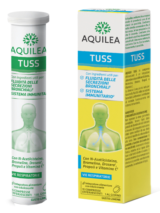 AQUILEA TUSS 15 COMPRESSE EFFERVESCENTI 90 G - fitfarma.it