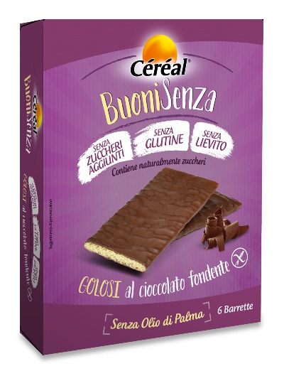 CEREAL BUONI SENZA GOLOSI CIOCCOLATO FONDENTE 6 X 17 G - fitfarma.it