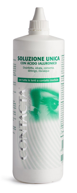 SOLUZIONE UNICA CON ACIDO IALURONICO PER LENTI A CONTATTO CONTACTA SOLUTION 360 ML - fitfarma.it