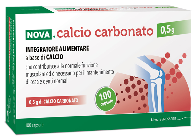 NOVA CALCIO CARBONATO 0,5 G 100 CAPSULE - fitfarma.it