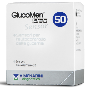 STRISCE MISURAZIONE GLICEMIA GLUCOMEN AREO SENSOR 50 PEZZI - fitfarma.it