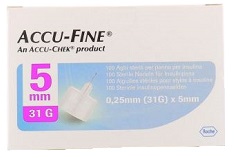 AGO PER PENNA DA INSULINA ACCU-FINE PEN NEEDLE ACCU-CHEK GAUGE 31 X 5MM 100 PEZZI - fitfarma.it