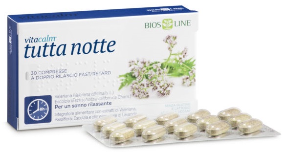 VITACALM TUTTA NOTTE FAST/RETARD 30 COMPRESSE - fitfarma.it