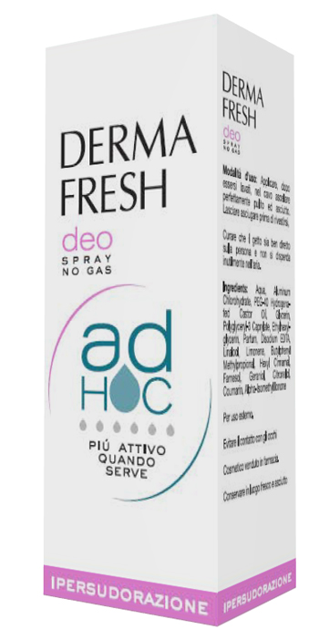 DERMAFRESH DEO SPRAY NO GAS AD HOC IPERSUDORAZIONE DEODORANTE 100 ML - fitfarma.it