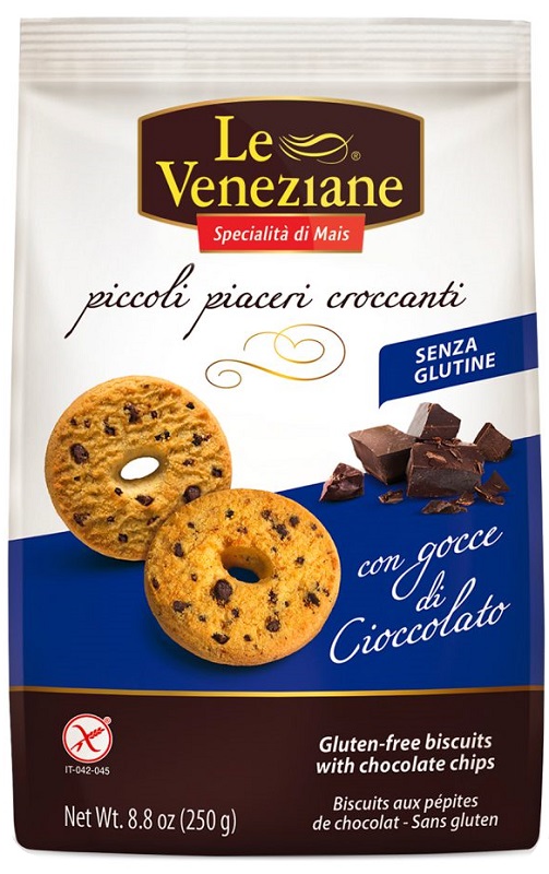 LE VENEZIANE BISCOTTI GOCCE DI CIOCCOLATO 250 G - fitfarma.it
