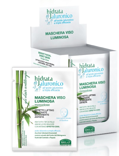 HJDRATA JALURONICO MASCHERA VISO LUMINOSA MONODOSE 15 ML - fitfarma.it
