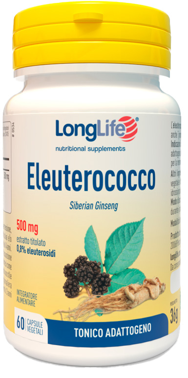 LONGLIFE ELEUTEROCOCCO 0,8% 60 CAPSULE 500MG - fitfarma.it
