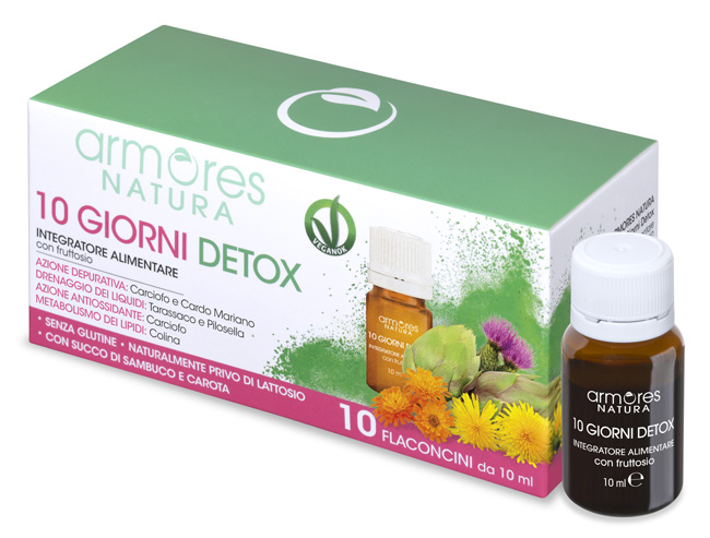 ARMORES NATURA 10 GIORNI DETOX 10 FLACONCINI DA 10 ML - fitfarma.it