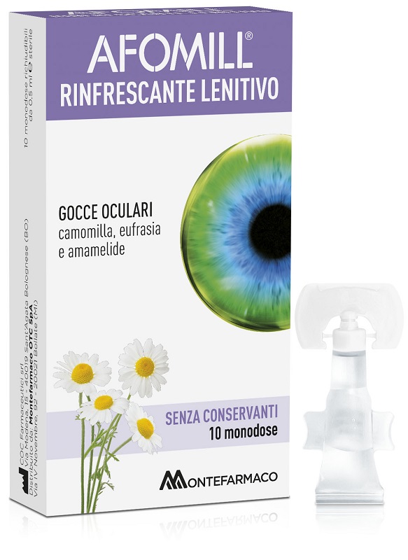 AFOMILL RINFRESCANTE SENZA CONSERVANTI 10 FIALE DA 0,5 ML - fitfarma.it