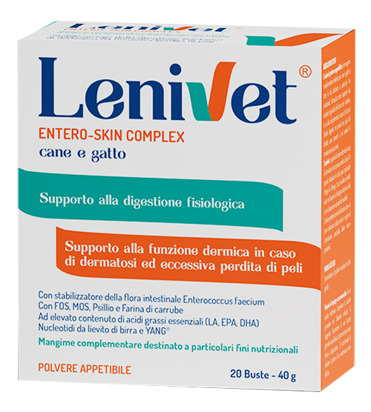LENIVET ENTERO SKIN COMPLEX 20 BUSTE DA 2000 MG - fitfarma.it