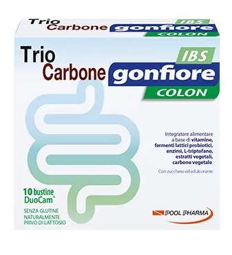 TRIOCARBONE GONFIORE IBS 10 BUSTE DUOCAM DA 2 G + 1,5 G - fitfarma.it
