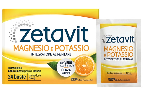 ZETAVIT MAGNESIO POTASSIO SENZA ZUCCHERO 24 BUSTINE DA 6 G - fitfarma.it