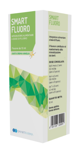 SMART FLUORO GOCCE 10 ML GUSTO CREMA VANIGLIA - fitfarma.it