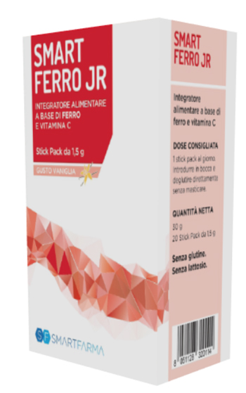 SMART FERRO JR 20 STICK PACK GUSTO VANIGLIA - fitfarma.it